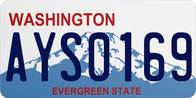 WA license plate AYS0169