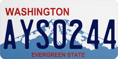 WA license plate AYS0244