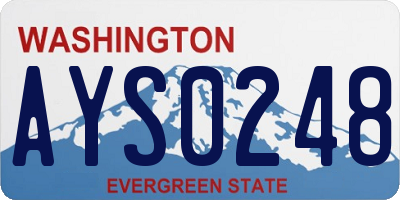 WA license plate AYS0248