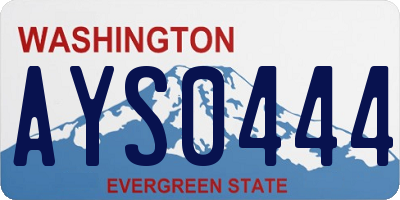 WA license plate AYS0444