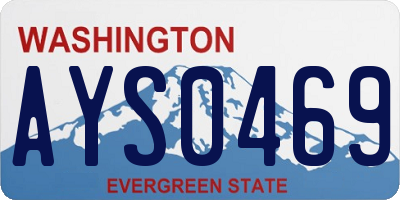 WA license plate AYS0469