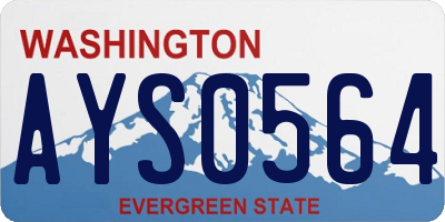 WA license plate AYS0564