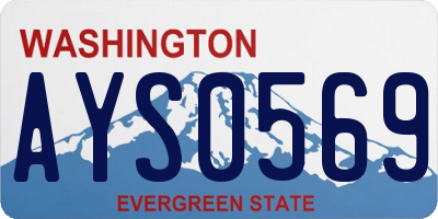 WA license plate AYS0569