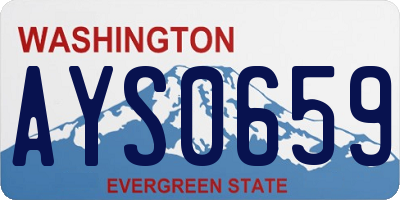WA license plate AYS0659