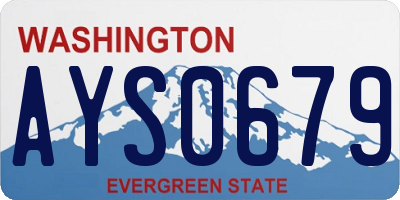 WA license plate AYS0679