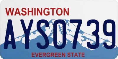 WA license plate AYS0739