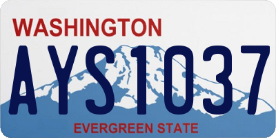 WA license plate AYS1037