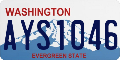 WA license plate AYS1046