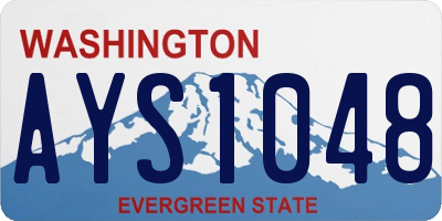 WA license plate AYS1048