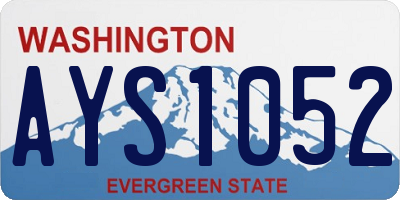WA license plate AYS1052