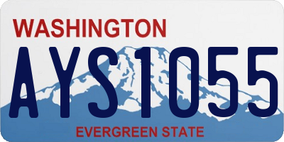 WA license plate AYS1055