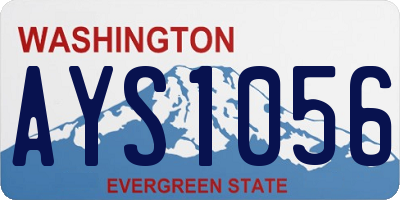 WA license plate AYS1056