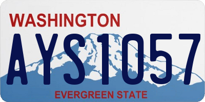 WA license plate AYS1057