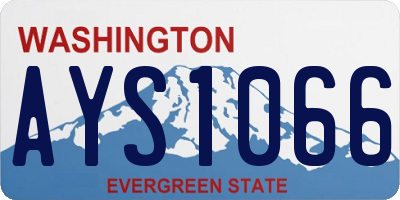 WA license plate AYS1066