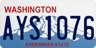 WA license plate AYS1076