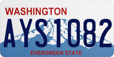 WA license plate AYS1082
