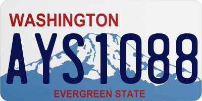 WA license plate AYS1088