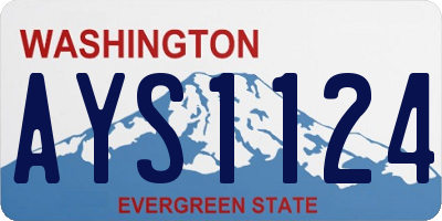 WA license plate AYS1124