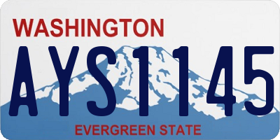 WA license plate AYS1145
