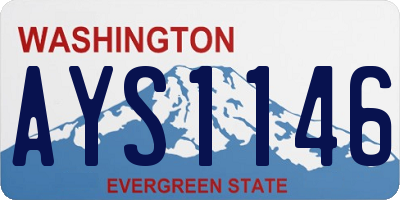 WA license plate AYS1146
