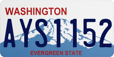 WA license plate AYS1152