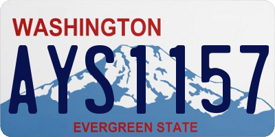 WA license plate AYS1157