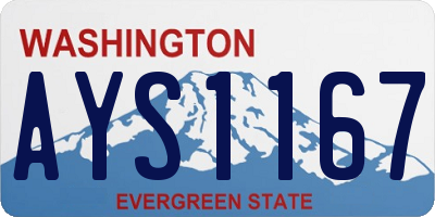 WA license plate AYS1167