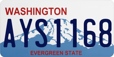 WA license plate AYS1168