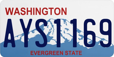 WA license plate AYS1169