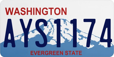 WA license plate AYS1174