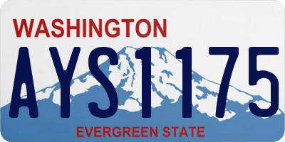 WA license plate AYS1175