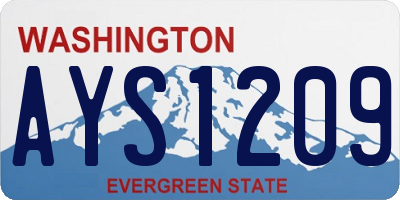 WA license plate AYS1209