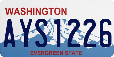 WA license plate AYS1226