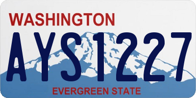 WA license plate AYS1227
