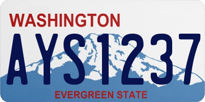 WA license plate AYS1237