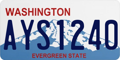 WA license plate AYS1240