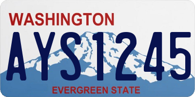 WA license plate AYS1245