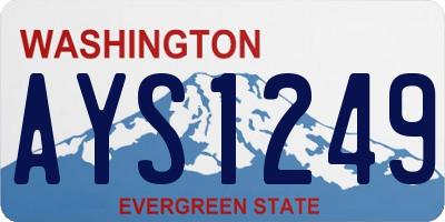 WA license plate AYS1249