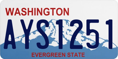 WA license plate AYS1251