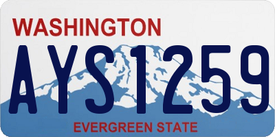 WA license plate AYS1259