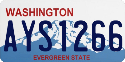 WA license plate AYS1266