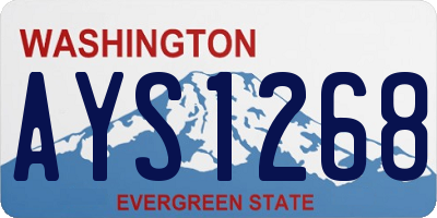 WA license plate AYS1268