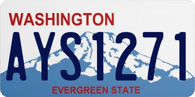 WA license plate AYS1271