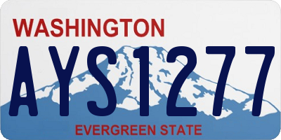 WA license plate AYS1277