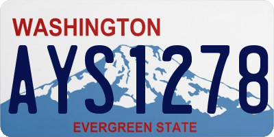 WA license plate AYS1278
