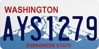 WA license plate AYS1279