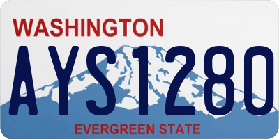 WA license plate AYS1280