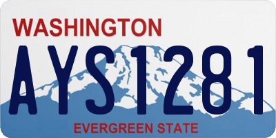 WA license plate AYS1281