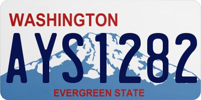 WA license plate AYS1282