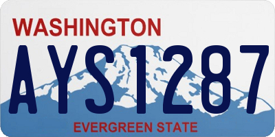 WA license plate AYS1287